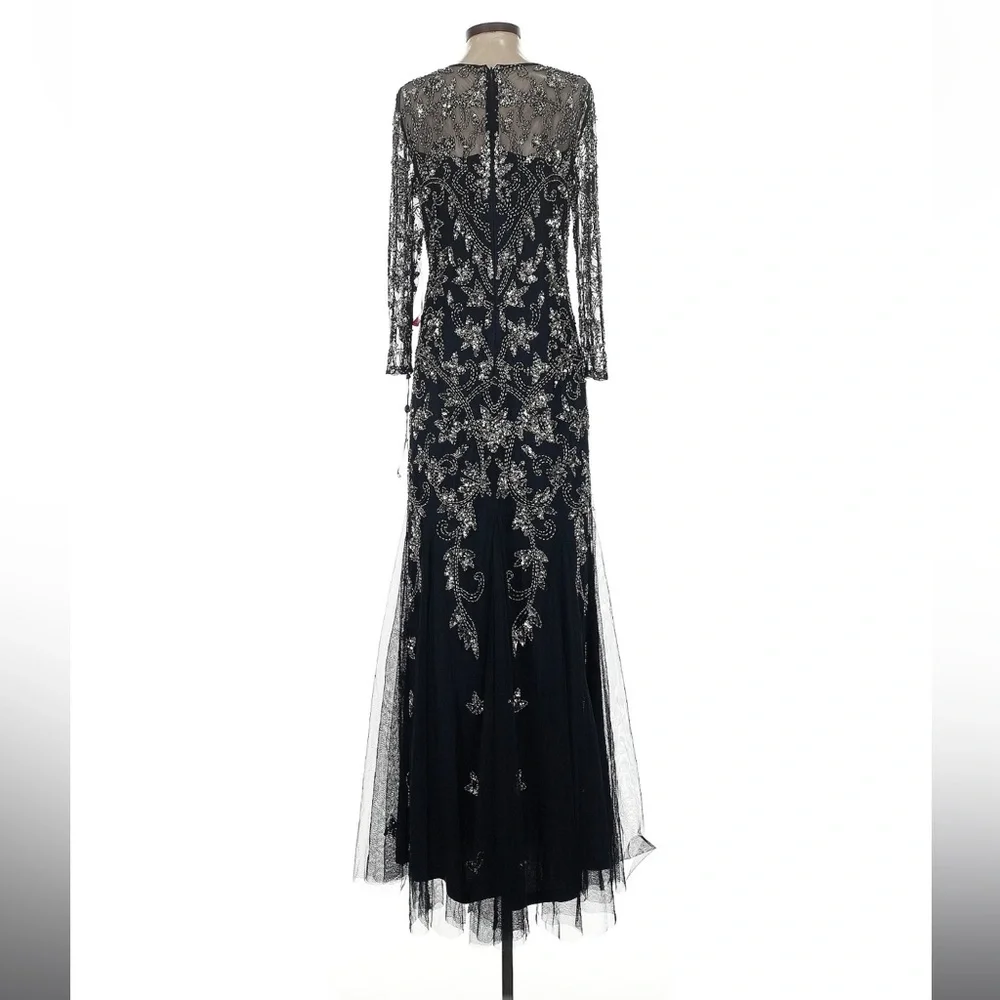 Adrianna Papell Black 3/4 Sleeve Gown for Weddings